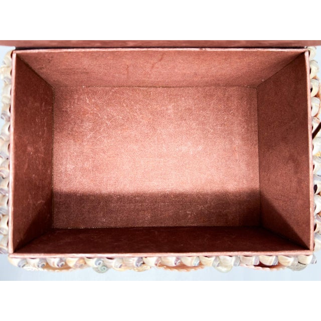 Large 1970s Nautical Shell-Encrusted Box – Vintage Coastal Shellcore Decor For Sale - Image 9 of 12