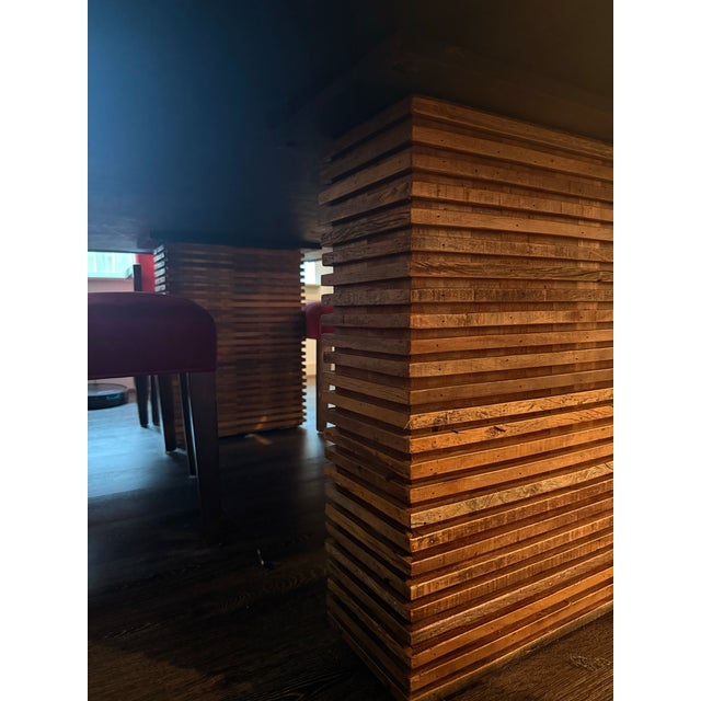Contemporary Crate & Barrel Paloma II Reclaimed Wood Dining Table For Sale - Image 3 of 7
