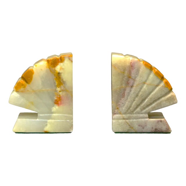 Art Deco Minmalistic Stone Bookends, 1920s, Set of 2 For Sale