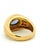 Vintage Mauboussin Paris 18k Yellow Gold Iolite & Mother-of-Pearl Dome Ring, Size 5 For Sale In Miami - Image 6 of 11