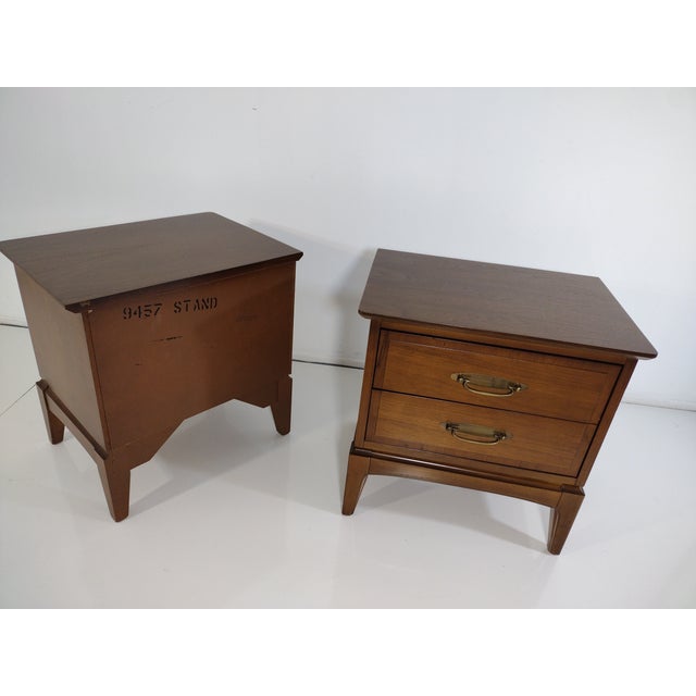 Wood 1940s Vintage Night Stands - a Pair For Sale - Image 7 of 13