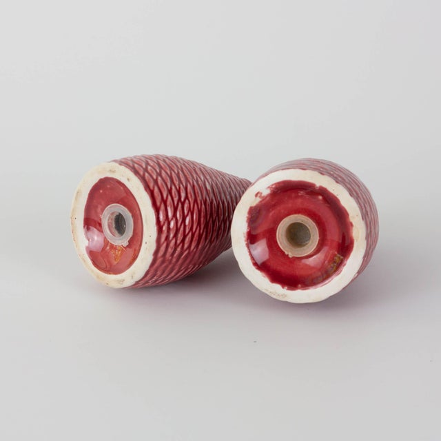 Ceramic Vintage Secla Pink Ceramic Salt & Pepper Shakers, 1960s, Set of 2 For Sale - Image 7 of 13