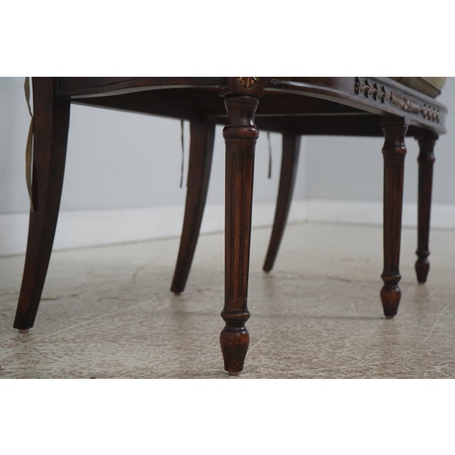 Wood Theodore Alexander Neoclassical Style Wheel Back Cane Settee For Sale - Image 7 of 18