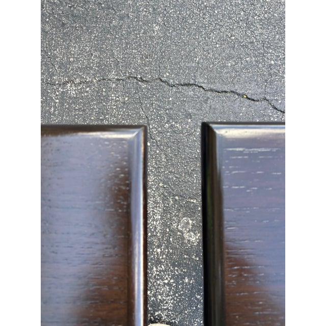 Late 20th Century Vintage Ruhlmann Art Deco Side Tables - Solid Mahogany by Jimeco - A Pair, Colombia For Sale - Image 5 of 11