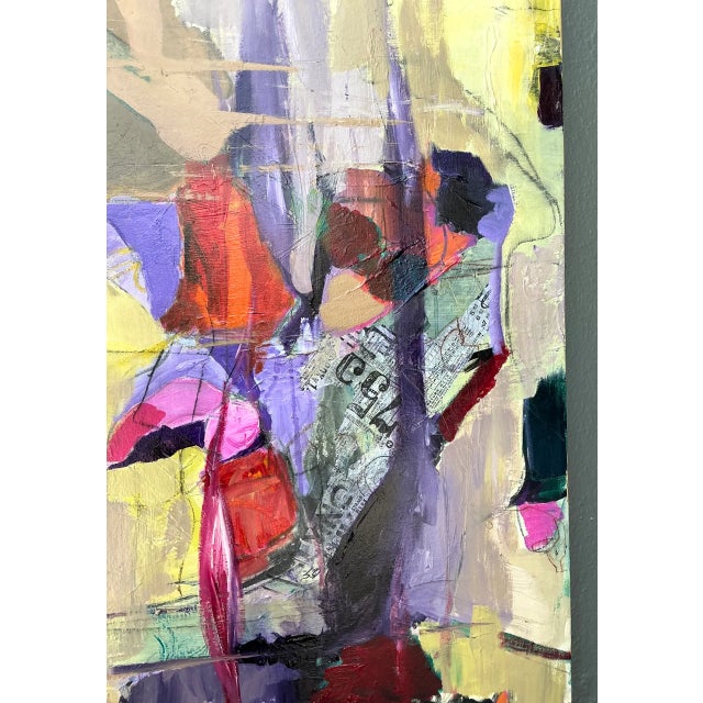 This vintage abstract expressionist oil painting on canvas channels the raw energy and emotive spontaneity that defined...