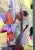 This vintage abstract expressionist oil painting on canvas channels the raw energy and emotive spontaneity that defined...