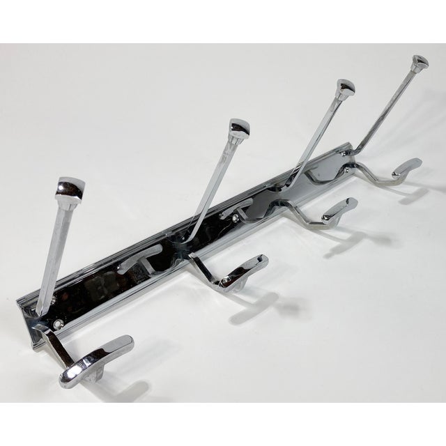 Vintage French Modern Chrome Wall Hook For Sale - Image 4 of 8