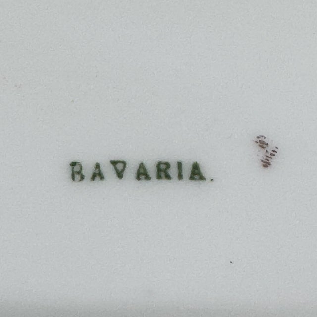 Ceramic Vintage Bavarian Gold Trimmed Porcelain Oval Claw Foot Bowl For Sale - Image 7 of 10