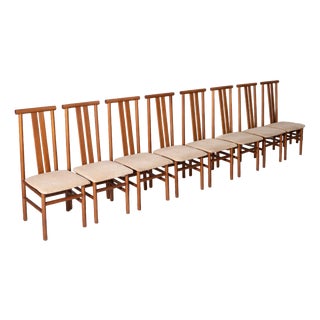 Postmodern Zea Dining Chairs by Annig Sarian for T70, 1980s, Set of 8 For Sale