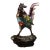 Vintage Chinese Cloisonné Enamel & Gilt Bronze Rooster Sculpture on Stand For Sale