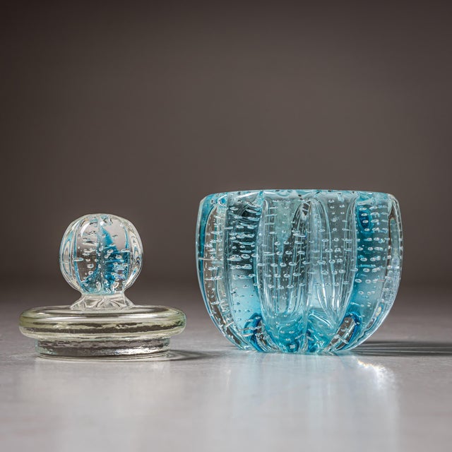 Hollywood Regency Mid-20th Century Hollywood Regency Style Murano Glass Bottles, Italy For Sale - Image 3 of 11