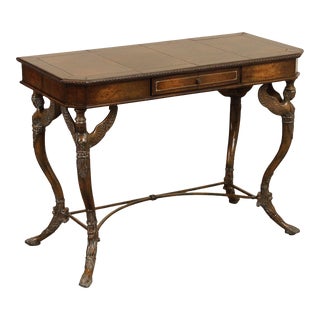 French Neoclassical Style Leather Top Small Writing Desk For Sale