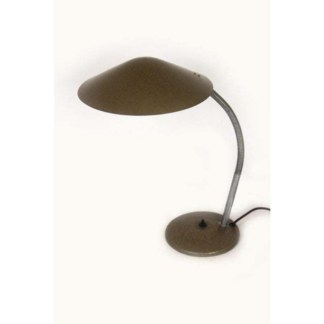 This large industrial steel lamp in the Bauhaus style was produced in the Czech Republic in the 1940s. It is in very good...