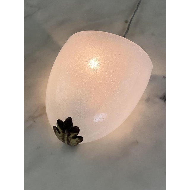 Mid-Century Wall Lamp in Murano Glass and Brass in the style of Hercules Barovier, 1950s For Sale - Image 13 of 14