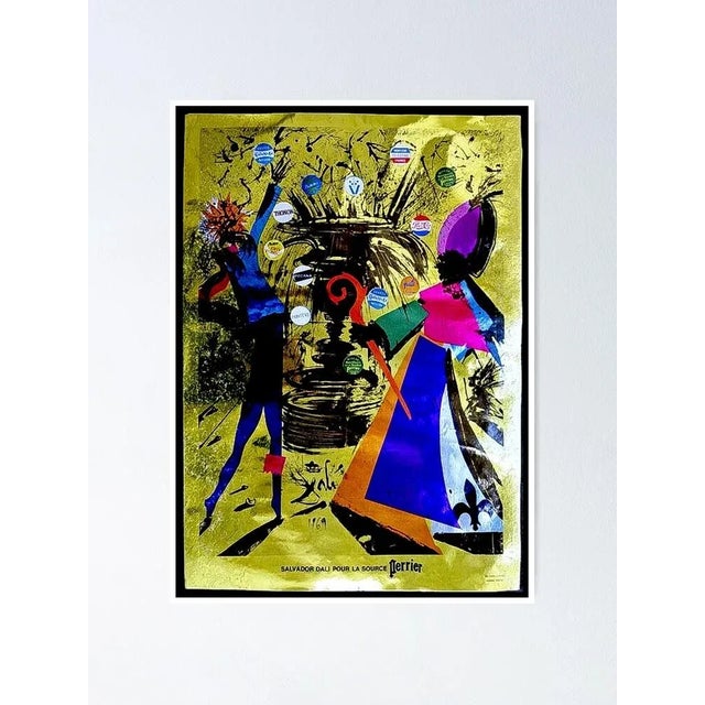 Salvador Dali, Perrier Water Vintage Advertising Poster, 1969, Lithograph For Sale - Image 3 of 3