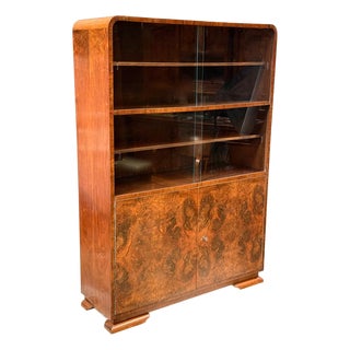 Art Deco Bookcase from Bohemia, 1930s For Sale