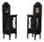 Antique English Ebonised Mahogany Glazed Display Cabinets, 1890, Set of 2 For Sale