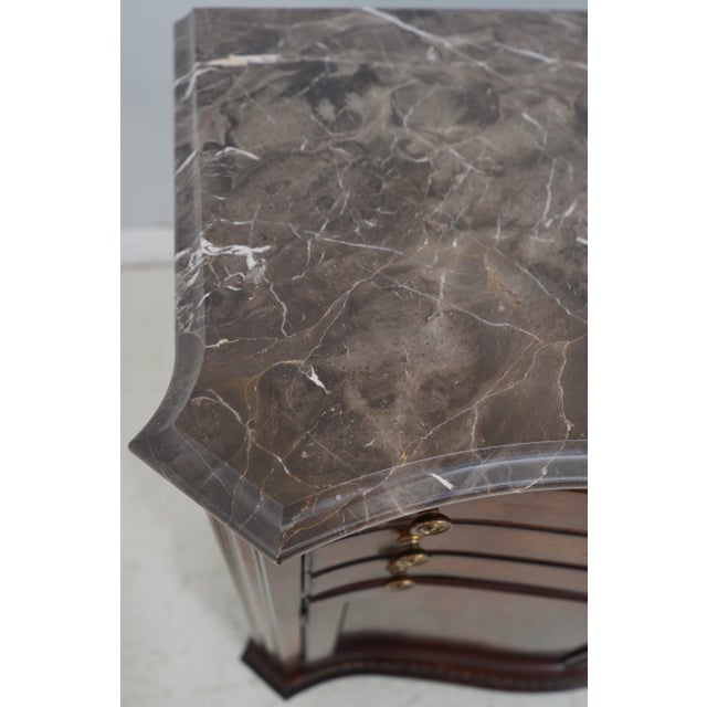 Century Marble Top Cherry Server Cabinet For Sale - Image 15 of 18