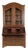 Antique Oak Secretary Desk with Glazed Display Cabinet and Brass Fittings, 1880 For Sale