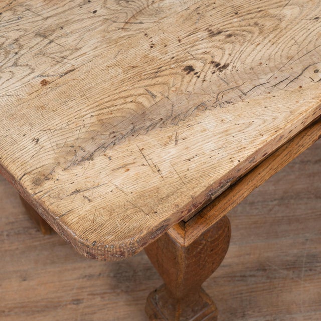 18th Century Baroque Oak Library Console Table With One Drawer For Sale - Image 6 of 14