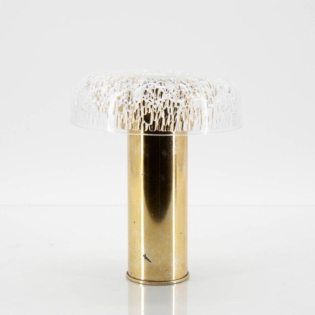 Crystal and Brass Vase by Kristall Krisla, 1970s For Sale - Image 3 of 7