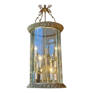 Art Deco Bronze Chandelier Theater Lantern Light Fixture