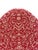 Raspberry Red Elegant Queen Anne Wingback Chair in Coral Damask Upholstery With Carved Mahogany Frame For Sale - Image 8 of 12