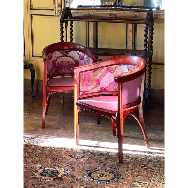 Art Nouveau Armchairs from Fischel, 1890s, Set of 2 For Sale - Image 10 of 10