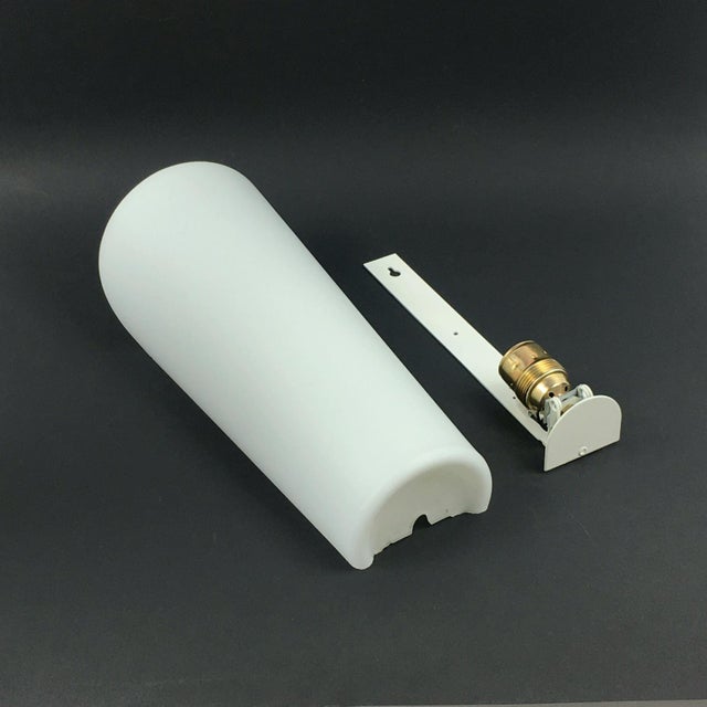 Large Mid-Century Modern Opaline Glass Wall Lamps by Wilhelm Wagenfeld for Peill & Putzler, Germany, 1950s, Set of 2 For Sale - Image 10 of 12