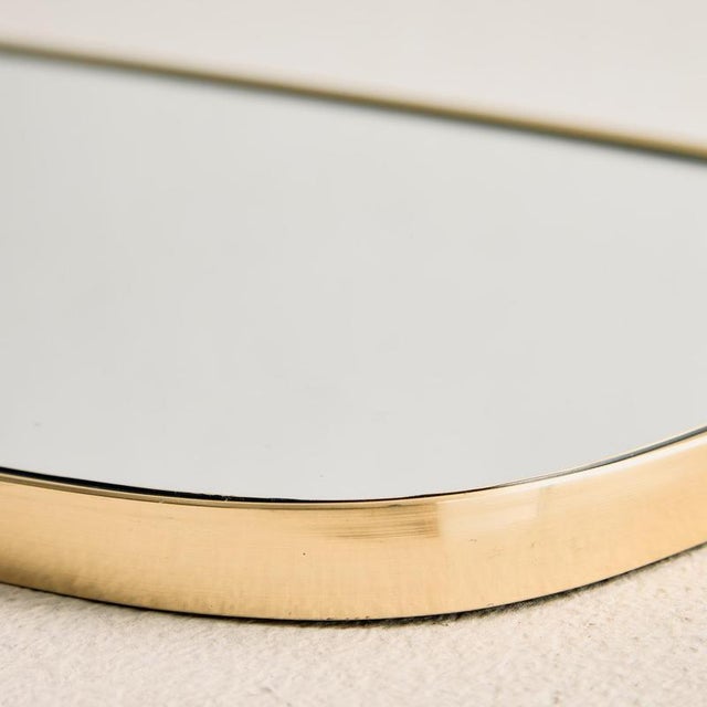 Vintage Metal Framed Mirror, 1970s For Sale - Image 4 of 10