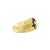 Contemporary Black Onyx Eagle Ring with Bark Textured Band 14k Yellow Gold, Size 8 For Sale - Image 3 of 3