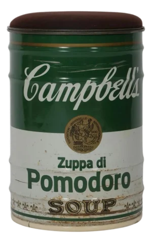 Warhol Campbell's Soup Can Stool by Dino Gavina for Studio Simon, Italy, 1971