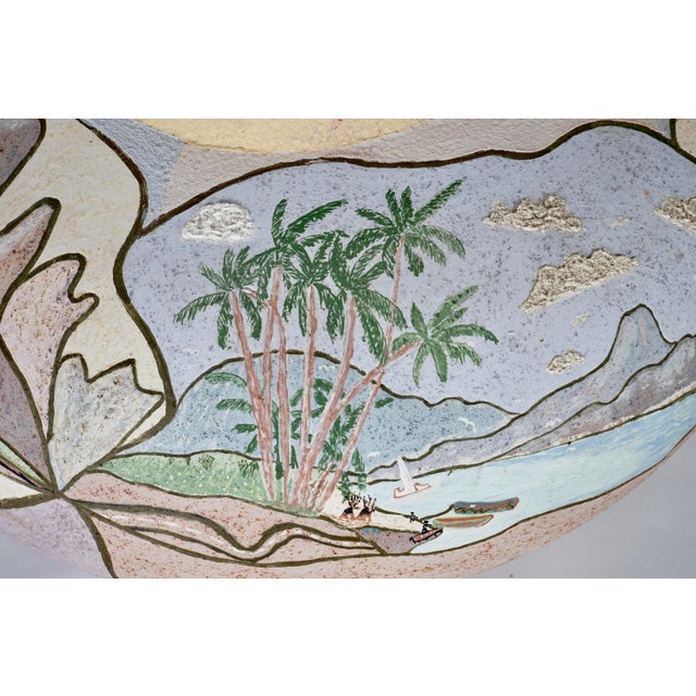 Blue 1970s Mexican Ceramic Vase With Top For Sale - Image 8 of 10