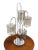 Mid-Century Modern Chrome and Smokes Glass Shade Mid-Century Modern Table Lamp For Sale - Image 3 of 9