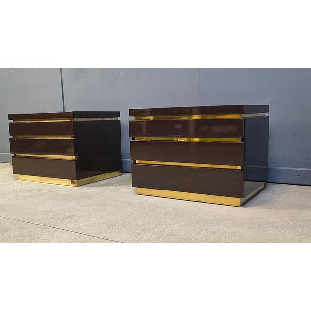 Bedside Cabinets from Jean Claude Mahey, 1970s, Set of 2 For Sale - Image 6 of 12