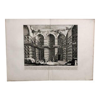 1760 Traditional Print, Piranesi Engraving of "Crypt of Free Men" For Sale