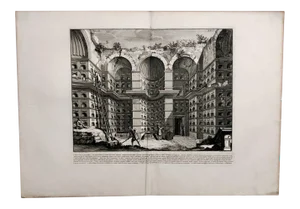 1760 Traditional Print, Piranesi Engraving of "Crypt of Free Men"