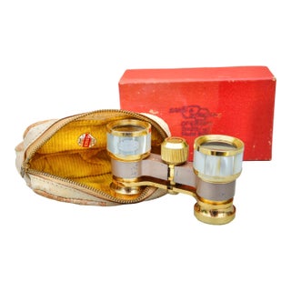 Mid 20th Century Handcrafted Rare Americana Sans & Streiffe Opera Binoculars Set- 3pcs For Sale