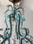1910s Blue Opaline Drops Beaded Chandelier, Circa 1920 For Sale - Image 5 of 13