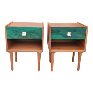 Emerald Night Stands - a Pair For Sale