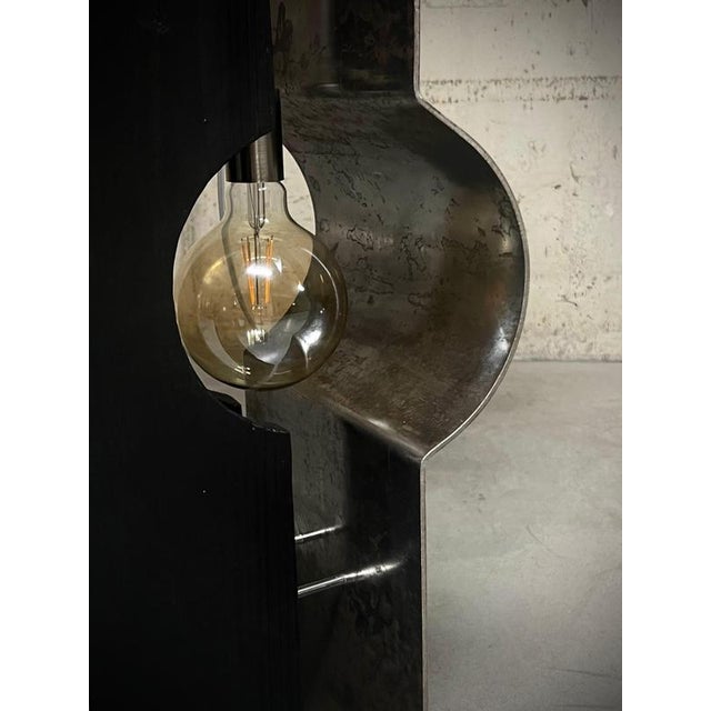 Oculus 3.0 Hand-Crafted Floor Lamp in Iron and Wood by D'Ark Atelier For Sale - Image 16 of 18