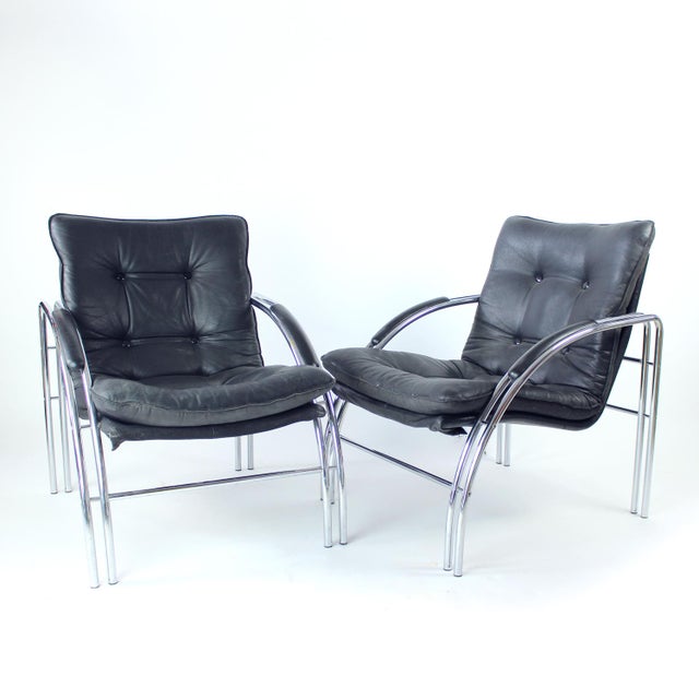 Mid-Century Modern Chrome Lounge Chair by Viliam Chlebo for Kodreta, 1980s For Sale - Image 13 of 14