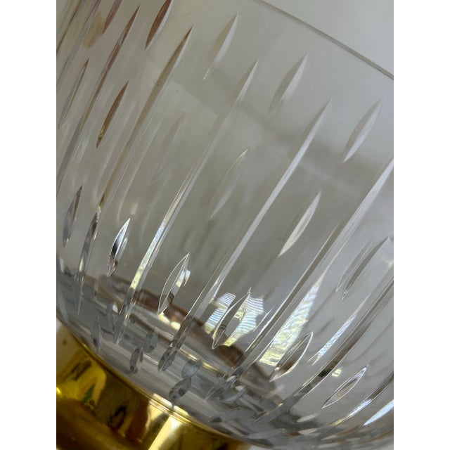 Atlantis Portugal Full Lead Crystal Centerpiece Bowl With 24k Gold Plated Base For Sale In Los Angeles - Image 6 of 9