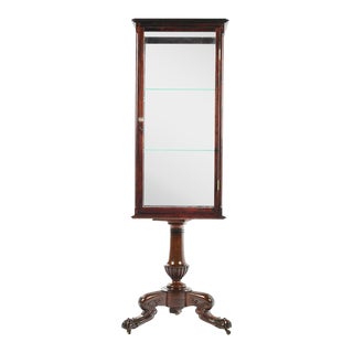 Rotating Vitrine in Mahogany and Oak For Sale