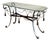 Metal and Glass Console Table with Rope Tassel Detailing For Sale