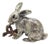Vintage Italian Silver and Brass Bunny, 1980s For Sale