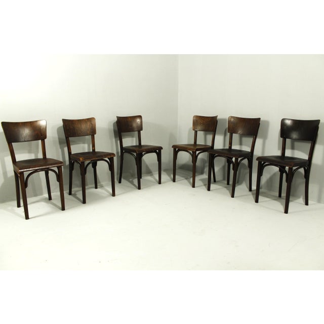 Thonet Pub Chairs from Thonet, 1930s, Set of 6 For Sale - Image 4 of 18
