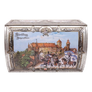 Tinplate Biscuit Tin by Otto Schmidt, 1980s For Sale