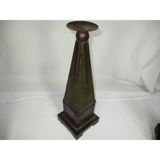 Arts and Crafts Style Pillar Candleholders, Set of 3 For Sale - Image 6 of 6