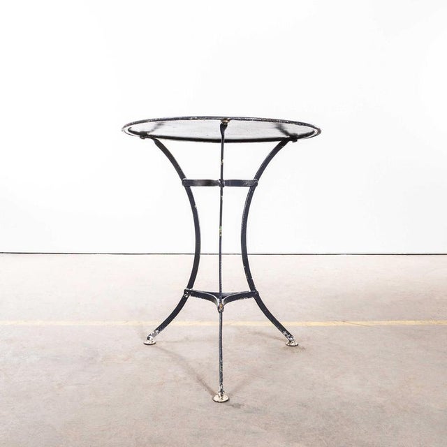 French Round Metal Outdoor Table, 1950s For Sale - Image 6 of 6